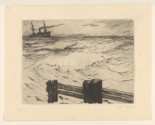 Steamship at sea