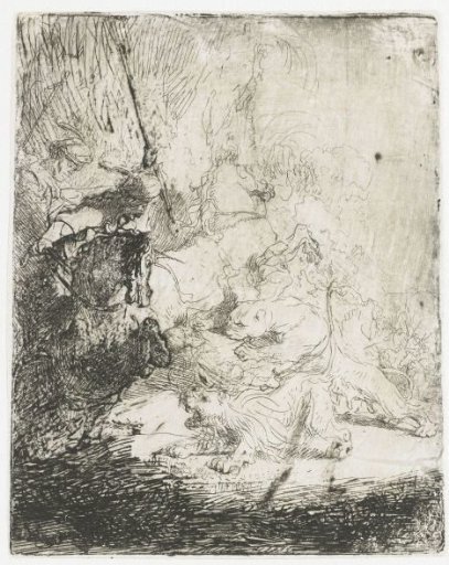 The small lion hunt, with two lions
