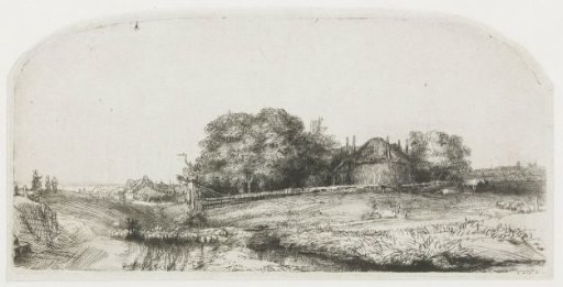 Farmhouses and a hay barn on the Diemerdijk