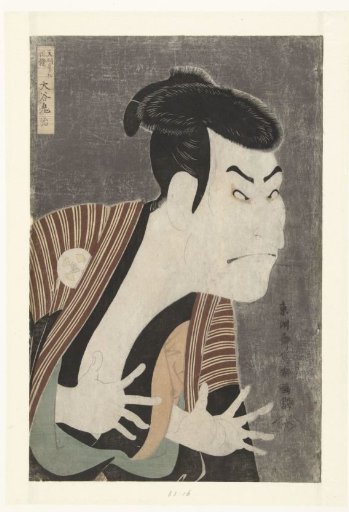 Bust portrait of Otani Oniji.