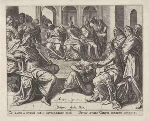 Christ healing a possessed woman