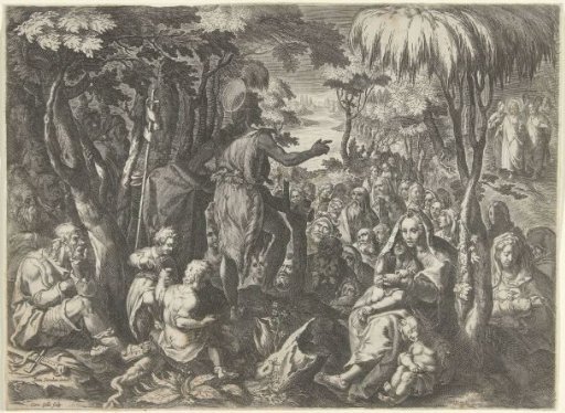 John the Baptist preaching in the wilderness