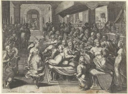 Salome dancing at the banquet of Herod
