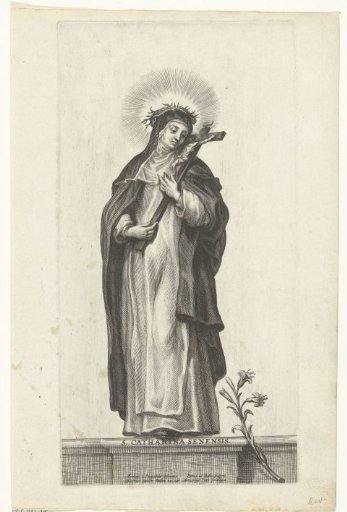 Saint Catherine of Siena with a crucifix