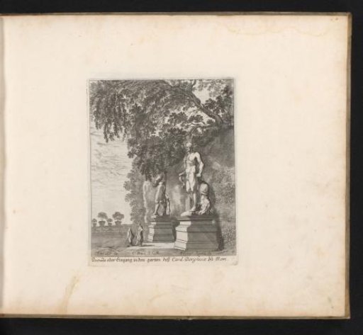 Statues at the Entrance to the Garden of the Villa Borghese