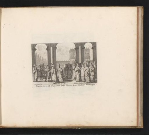 Figures in a loggia