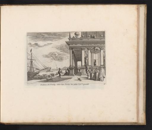 Wharf at the loggia of a palazzo in Venice