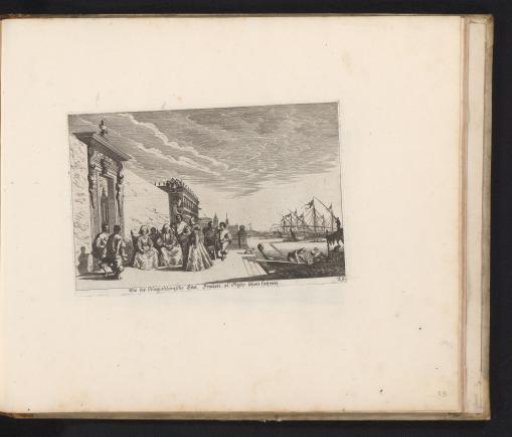 Well-to-do figures in the harbor of Naples