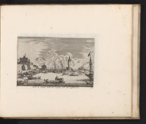 View of Castel Nuovo and the harbor of Naples