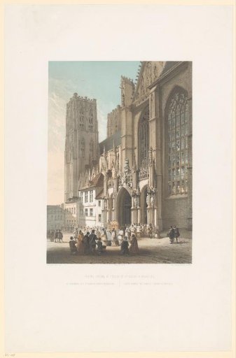 Side Portal of St. Michael and St. Gudula Cathedral in Brussels