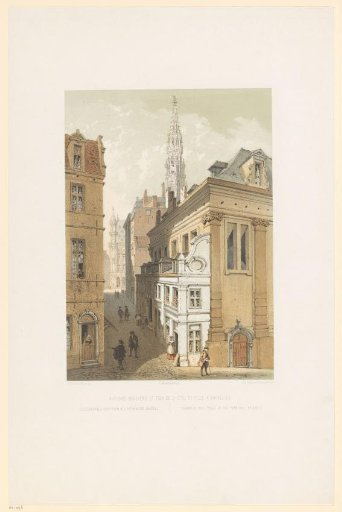 View of the Meat House and the Town Hall Tower in Brussels