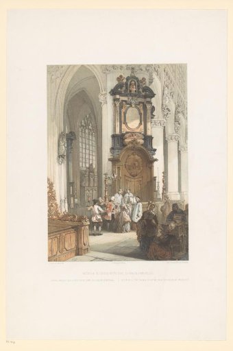 Interior of Our Lady of the Zavel Church in Brussels