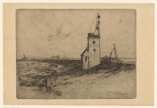 View of the lighthouse at Hindeloopen