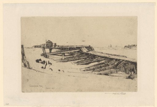 View of the Walberswick Pier with the Harbour to the Right