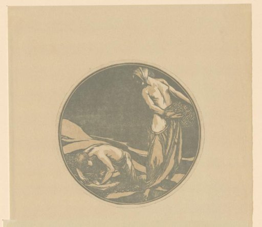 Man and woman gathering shells