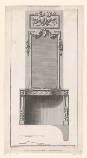 Chimneypiece with panel and garlands