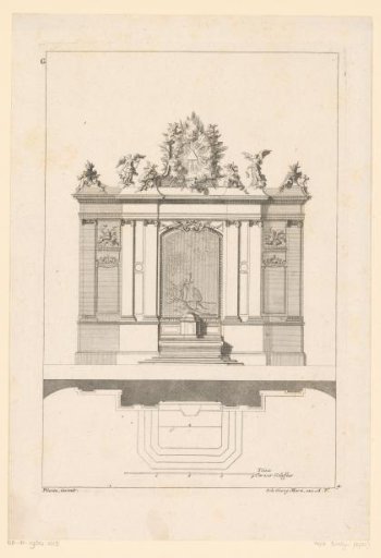 Altar with triangle in a radiant halo