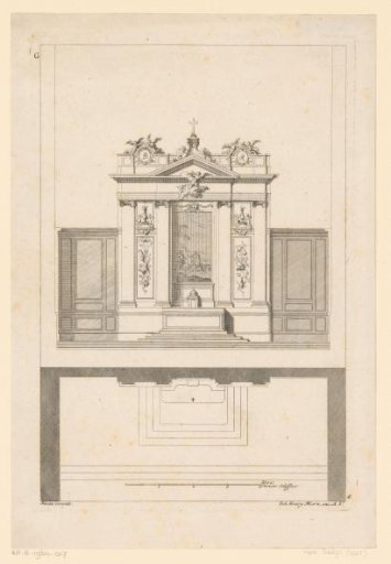 Altar with trophies