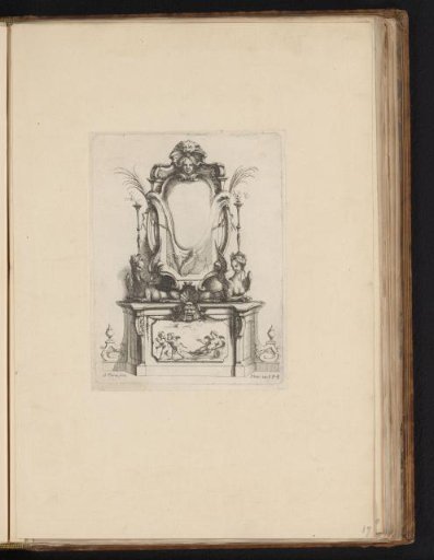 Cartouche with two sphinxes