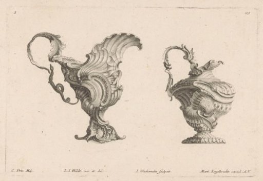 Ornamental jugs with snakes
