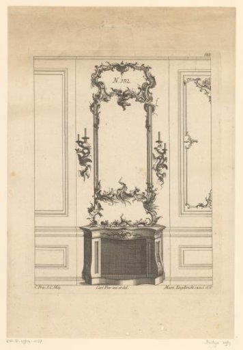 Wall decoration with fireplace
