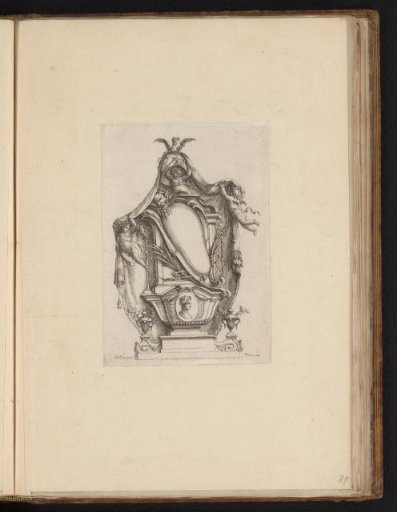 Cartouche with putti and incense burners