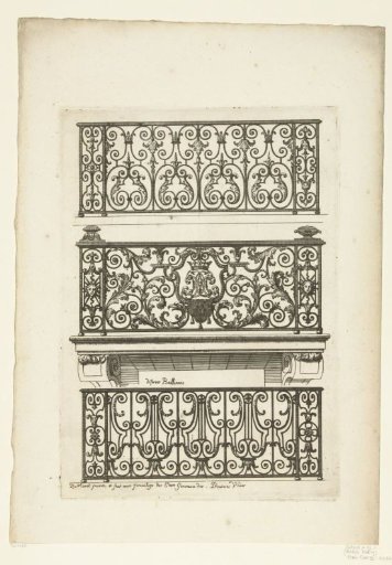 Three balcony railings
