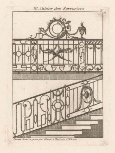 Ironwork and stair railing
