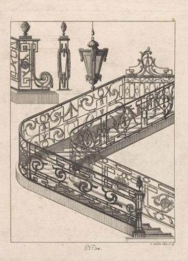 Wrought-iron stair railing