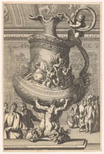 Pitcher on a foot of three tritons