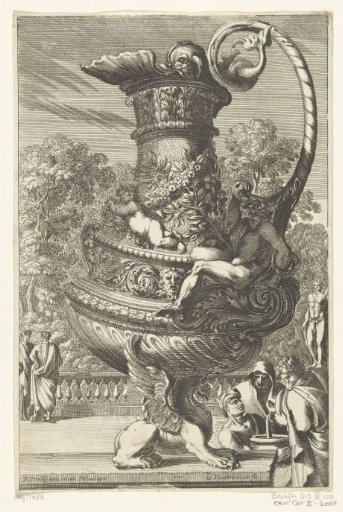 Pitcher with griffin as foot