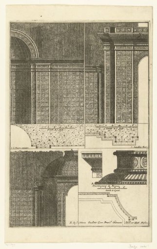 Three halves of latwork pavilions