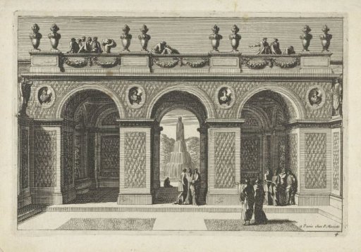 Garden pavilion with three arches