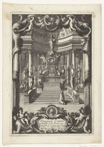 Title page: Nouueaux Dessins d'Autels à la Romaine