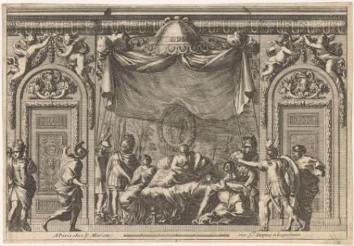 Alcove with the death of Cleopatra