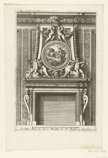 Lower section with a medallion