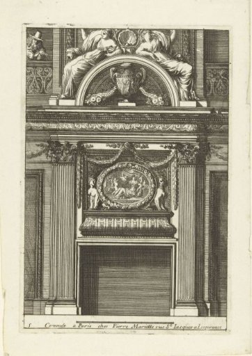 Lower section between two Corinthian pilasters