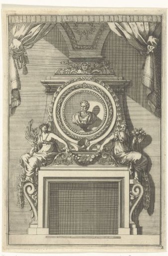 Fireplace with figures of Victory and Abundance