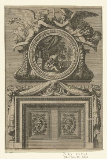 Lower panel with a round painting