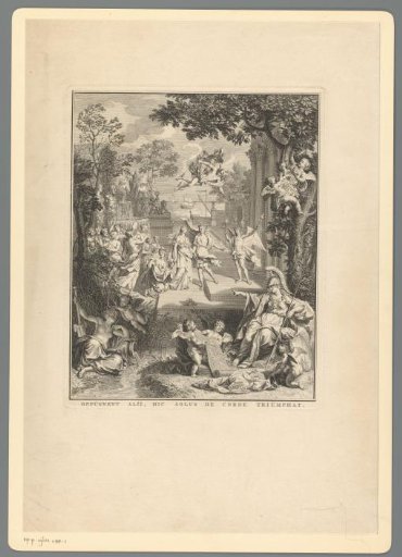 Allegorical representation on the occasion of the marriage of Abraham Barnaart and Engeltje van Hoven