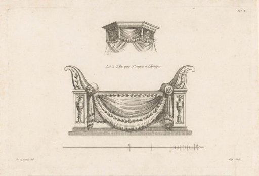 Reclining bed and crest
