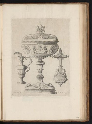 Chalice, ciborium, and crucifix