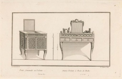 Commode and dressing table