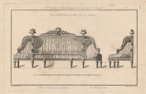 Bench with three compartments