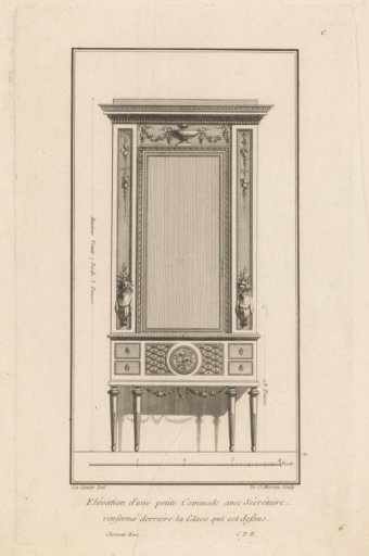 Commode with secretary desk