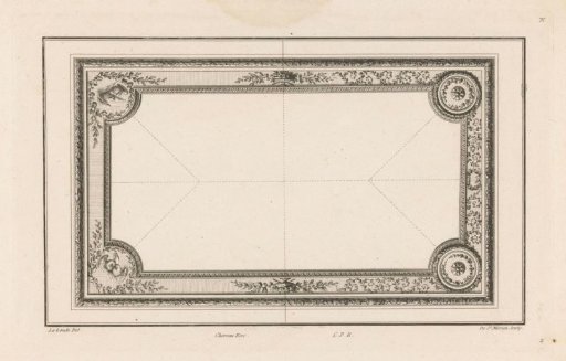Ceiling with rosettes