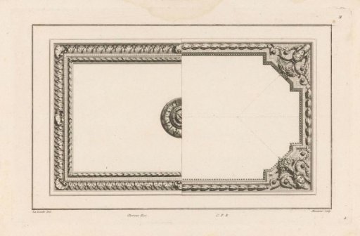 Ceiling with rosette