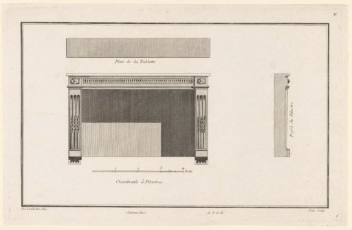 Fireplace with pilasters