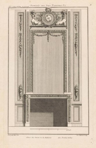 Fireplace with clock