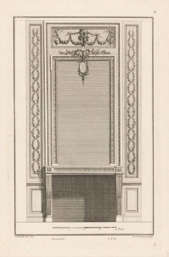 Fireplace with medallion